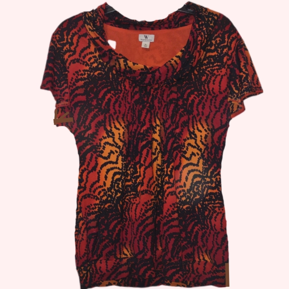 Worthington Top Vibrant Red/Rust/Amber